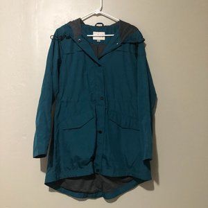 a new day Light-Weight Teal Hooded Rain Jacket